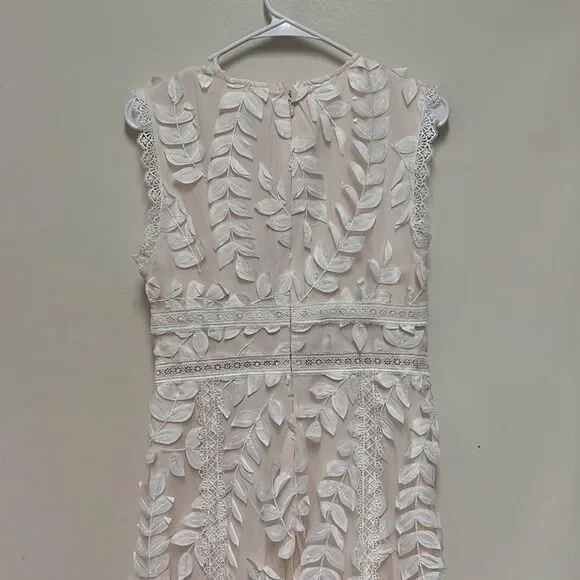 Just Me Ivory Lace Midi Dress - Picture 6 of 10